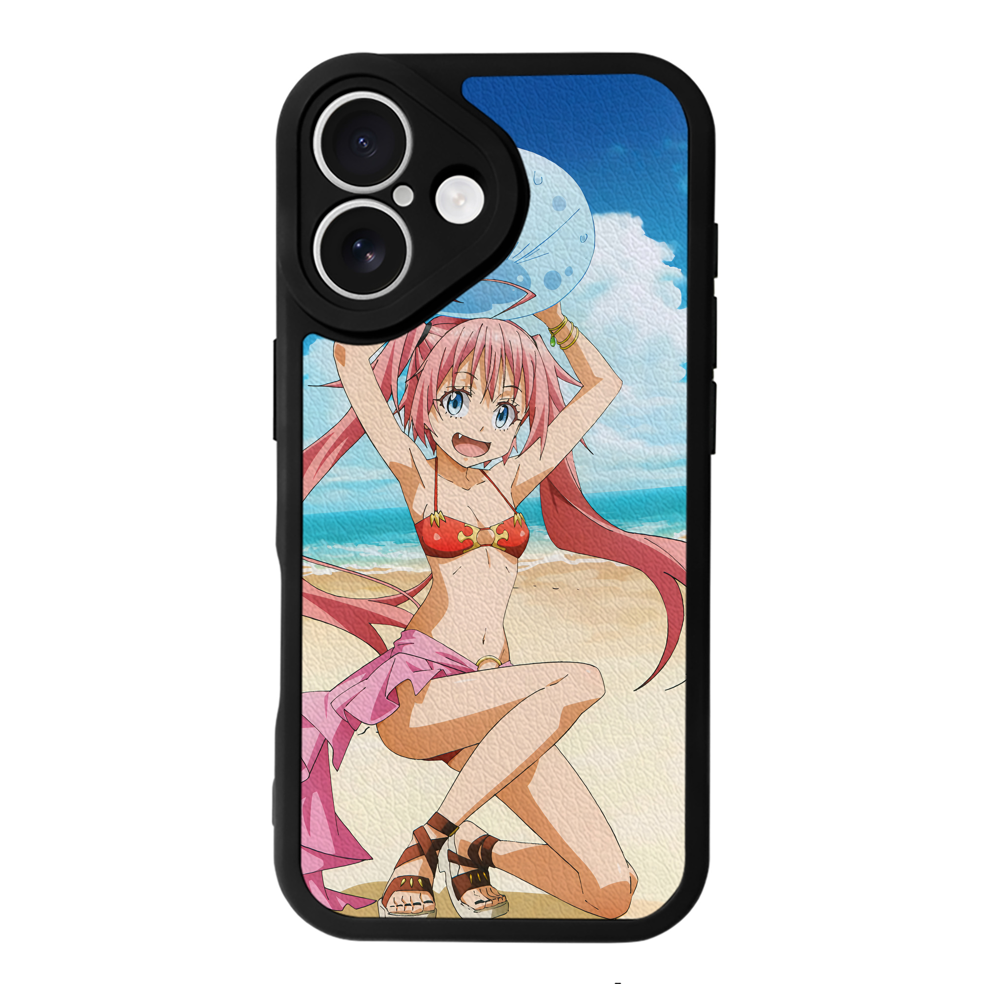 （画像用） 転スラ Regarding Reincarnated to Slime 【iPhone 16シリーズ対応】シリコンスマホケース（レザー調） 材質：シリコン